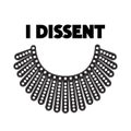 I Dissent vector concept on white background Royalty Free Stock Photo